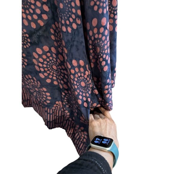 LOVELY Soft Surroundings Purple Geometric Batik BOHO Lagenlook Rayon Tunic Large - Picture 6 of 12